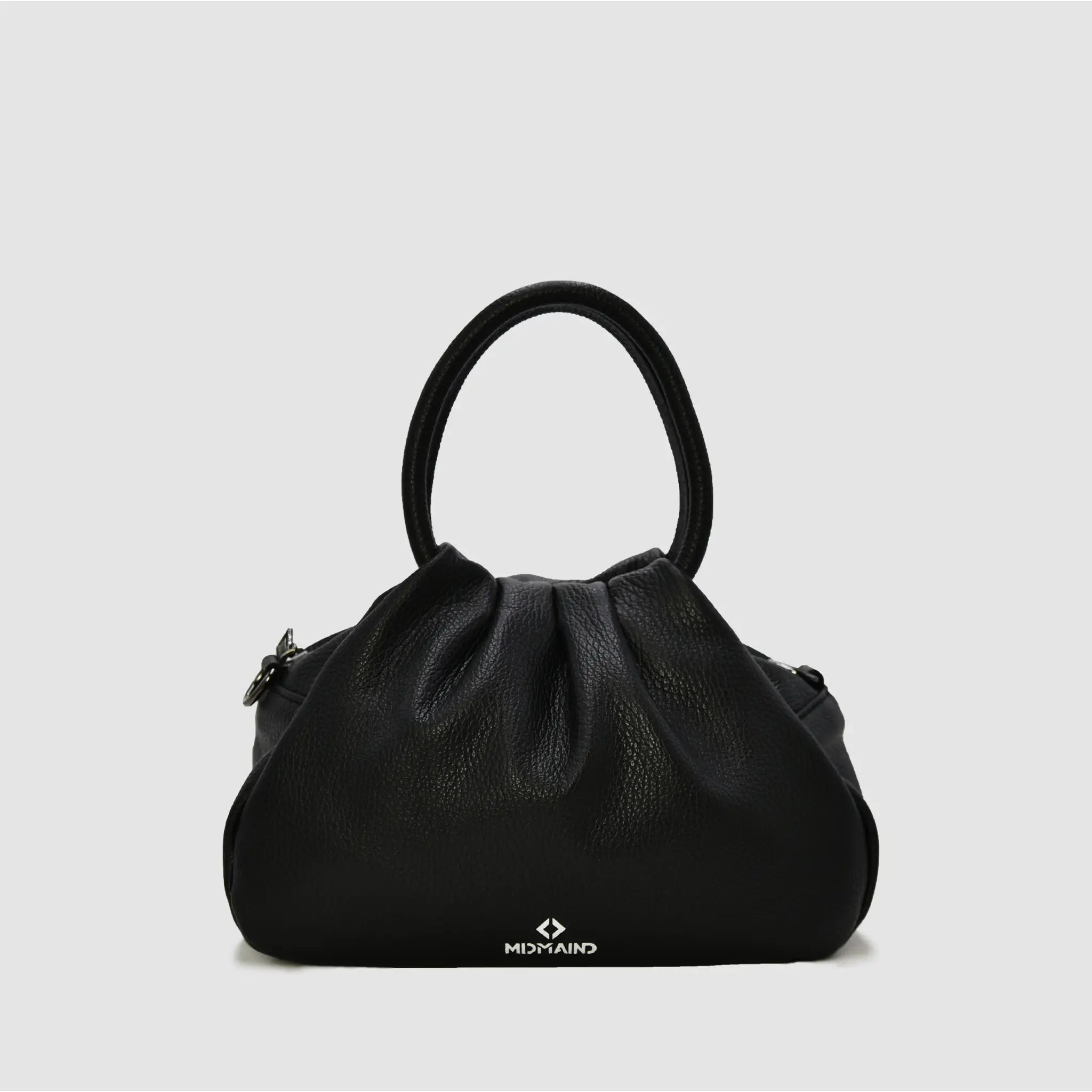 PETITE S - Borsa a mano in pelle martellata - NERO