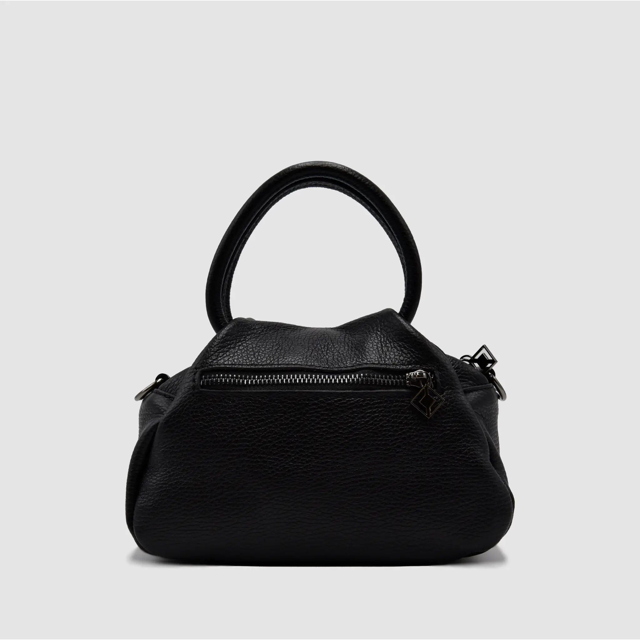 PETITE S - Borsa a mano in pelle martellata - NERO - MIDMAIND™ | BRAND