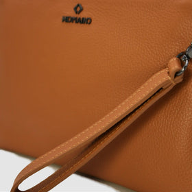 ANNA - Pochette in pelle - CAMEL - MIDMAIND™ | BRAND