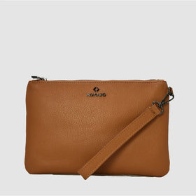 ANNA - Pochette in pelle - CAMEL - MIDMAIND™ | BRAND