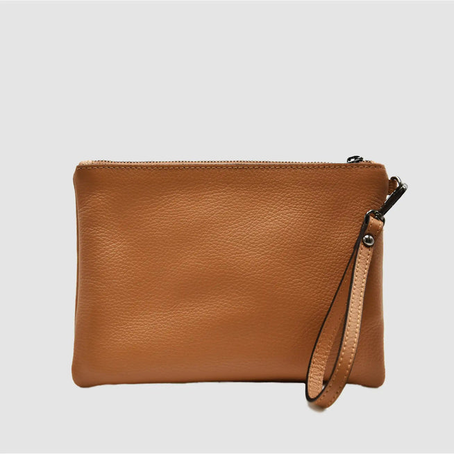 ANNA - Pochette in pelle - CAMEL - MIDMAIND™ | BRAND