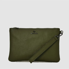 ANNA - Pochette in pelle - VERDE MILITARE - MIDMAIND™ | BRAND