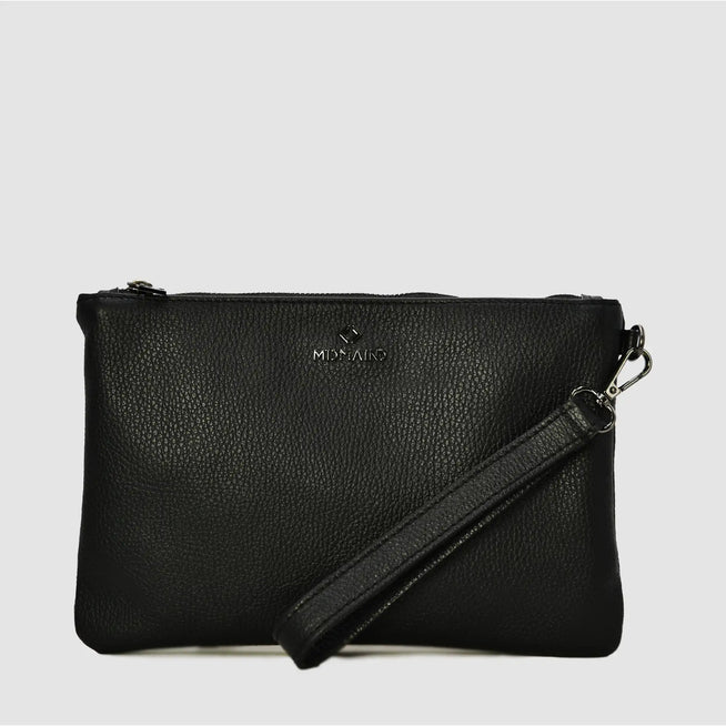 ANNA - Pochette in pelle - NERO