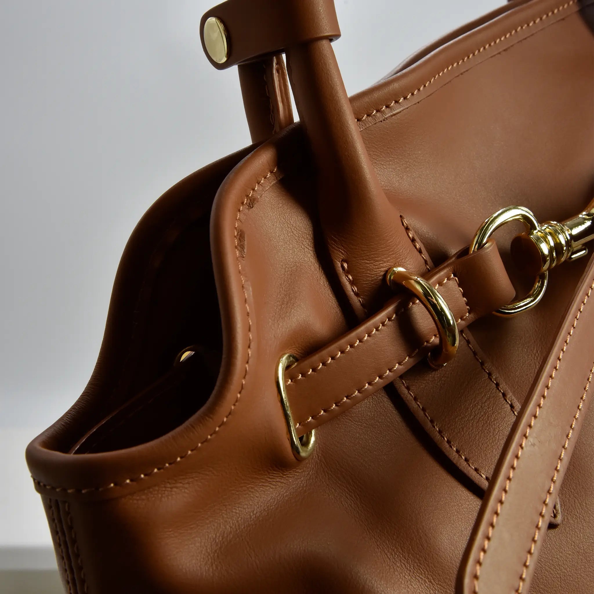BOLD - Borsa a spalla in Pelle Sauvage - Cuoio - MIDMAIND™ | BRAND