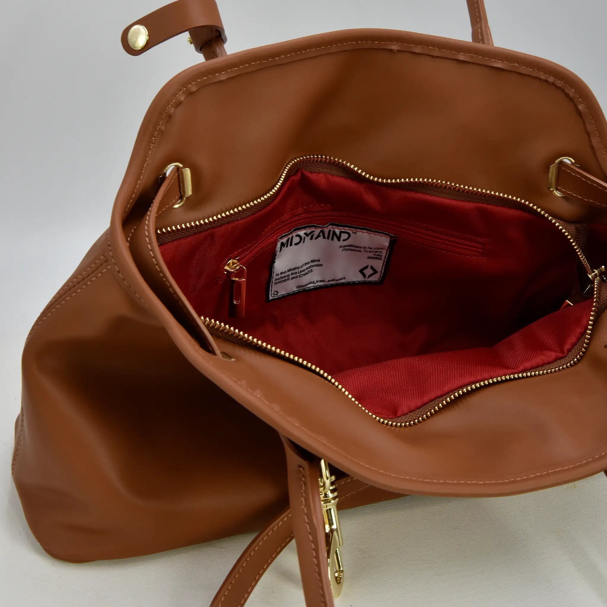 BOLD - Borsa a spalla in Pelle Sauvage - Cuoio - MIDMAIND™ | BRAND