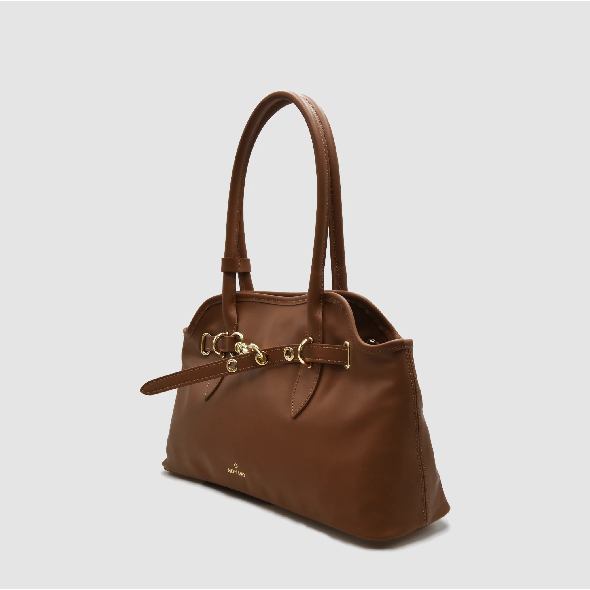 BOLD - Borsa a spalla in Pelle Sauvage - Cuoio - MIDMAIND™ | BRAND