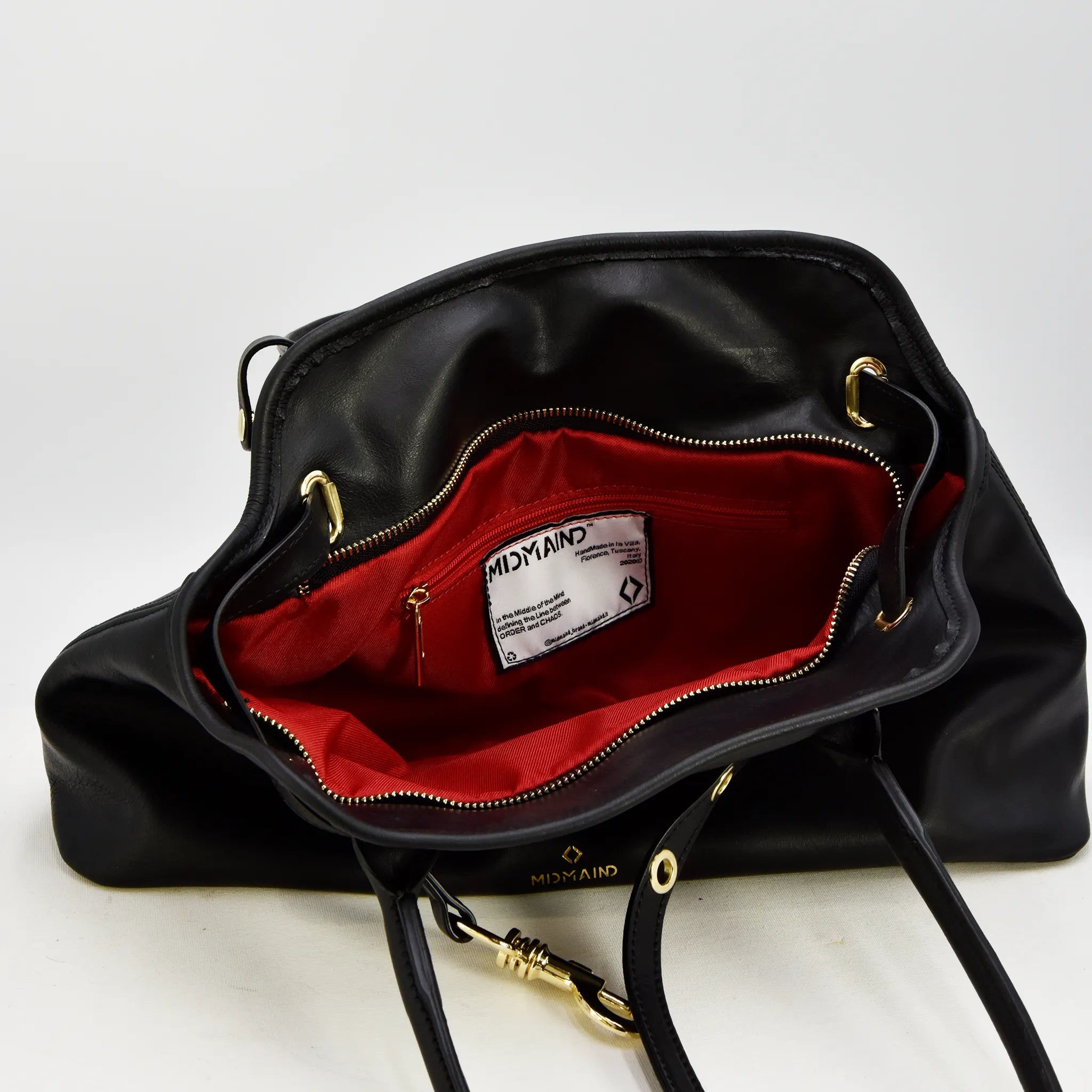 BOLD - Borsa a spalla in Pelle Sauvage - Nero - MIDMAIND™ | BRAND