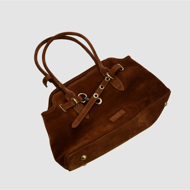 BOLD - Borsa a spalla in Pelle Suede - Cannella - MIDMAIND™ | BRAND