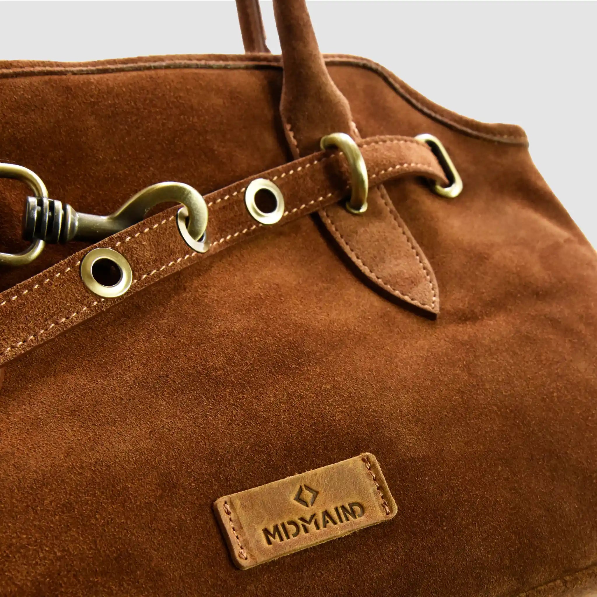 BOLD - Borsa a spalla in Pelle Suede - Cannella - MIDMAIND™ | BRAND