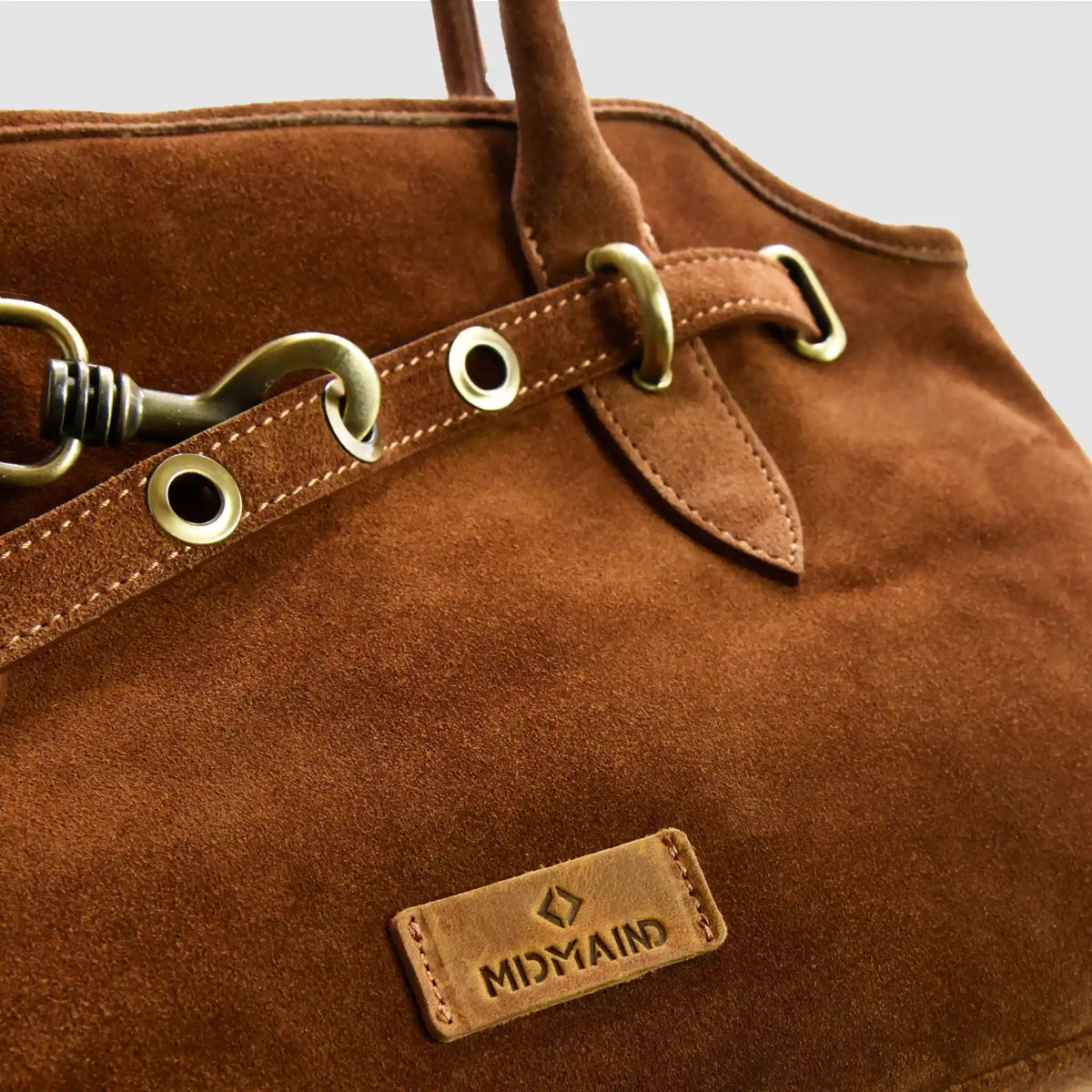 BOLD - Borsa a spalla in Pelle Suede - Cannella - MIDMAIND™ | BRAND