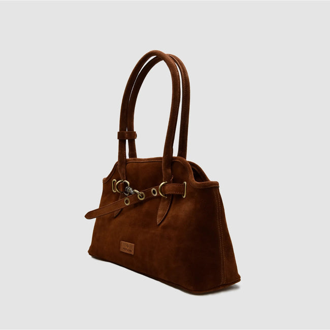 BOLD - Borsa a spalla in Pelle Suede - Cannella - MIDMAIND™ | BRAND