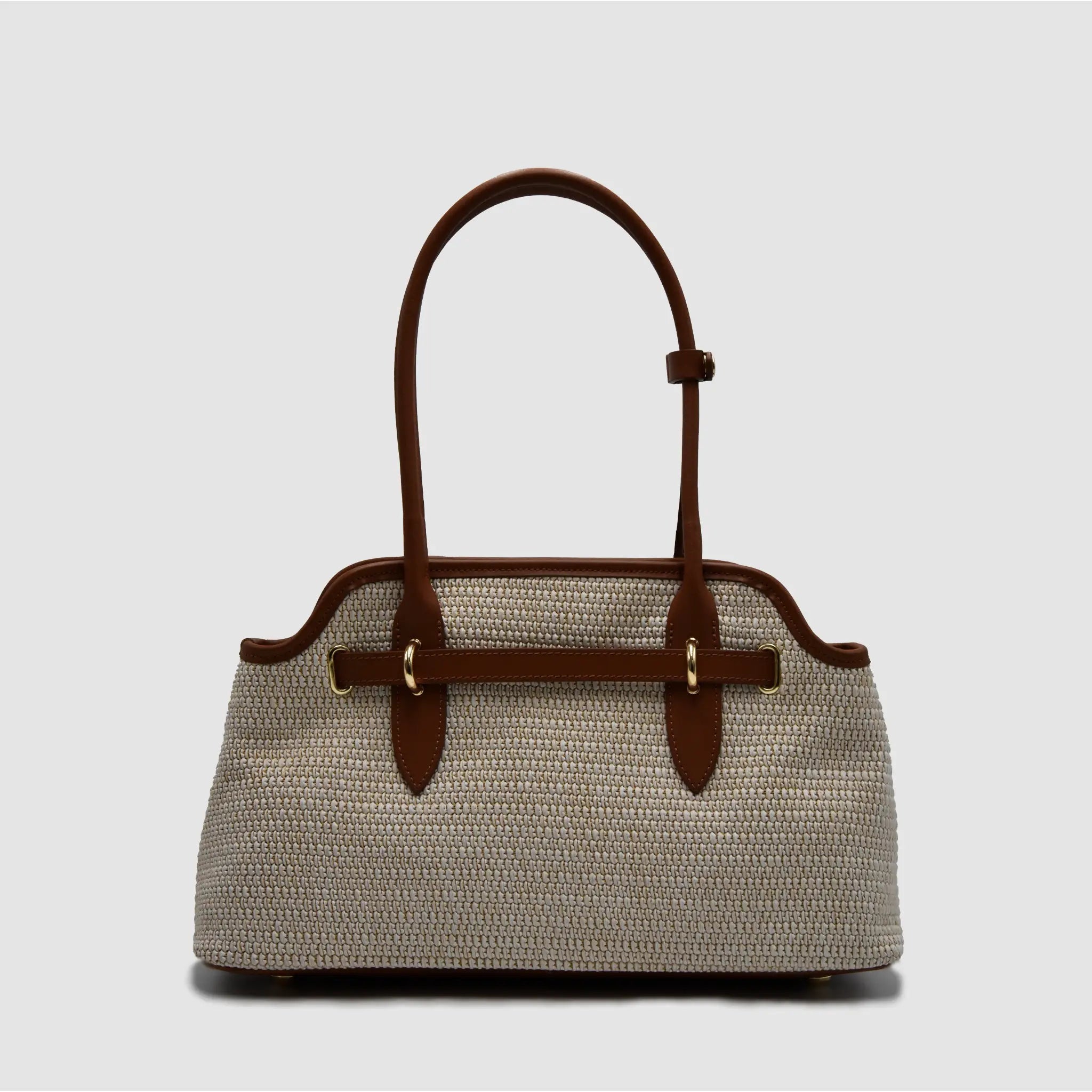 BOLD - Borsa a spalla in Rafia & Pelle Liscia - MIDMAIND™ | BRAND