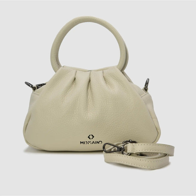 PETITE M - Borsa a mano in pelle - CREMA