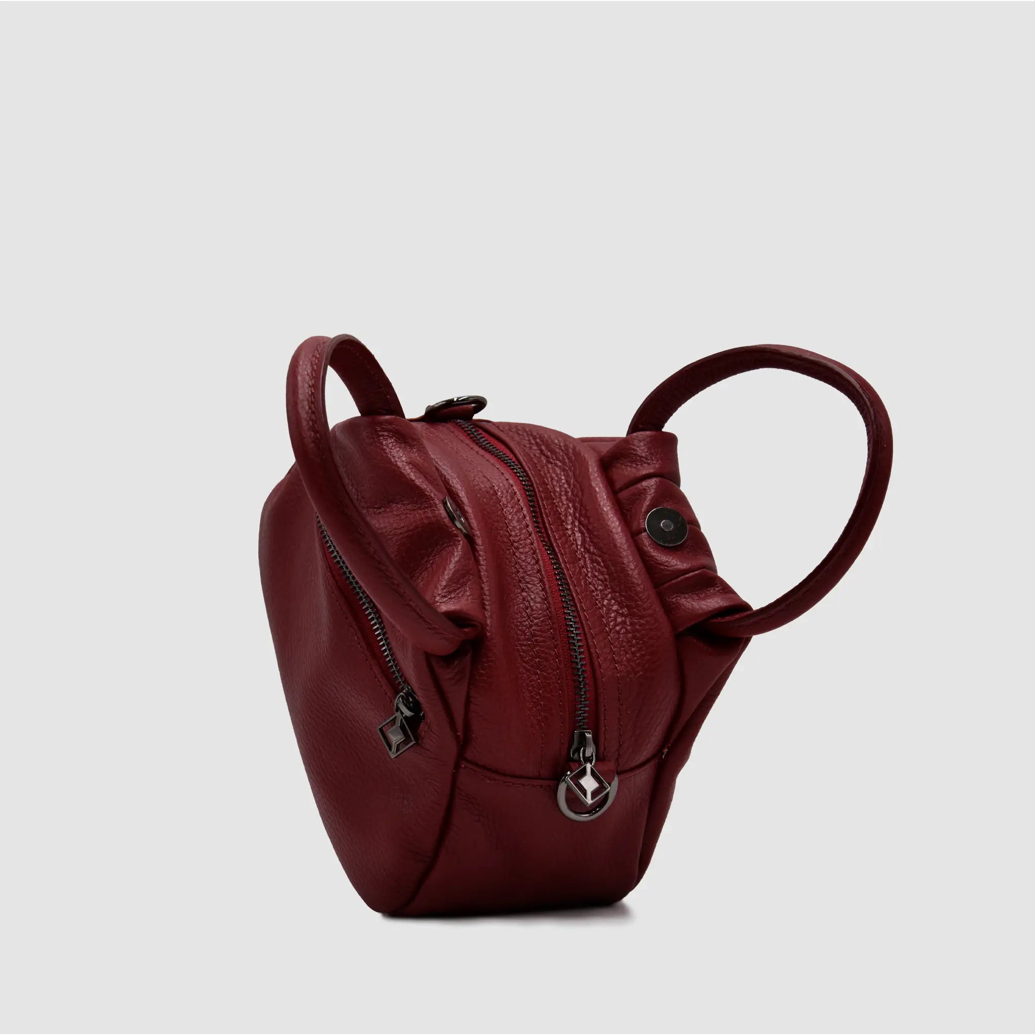 PETITE S - Borsa a mano in pelle martellata - BORDEAUX