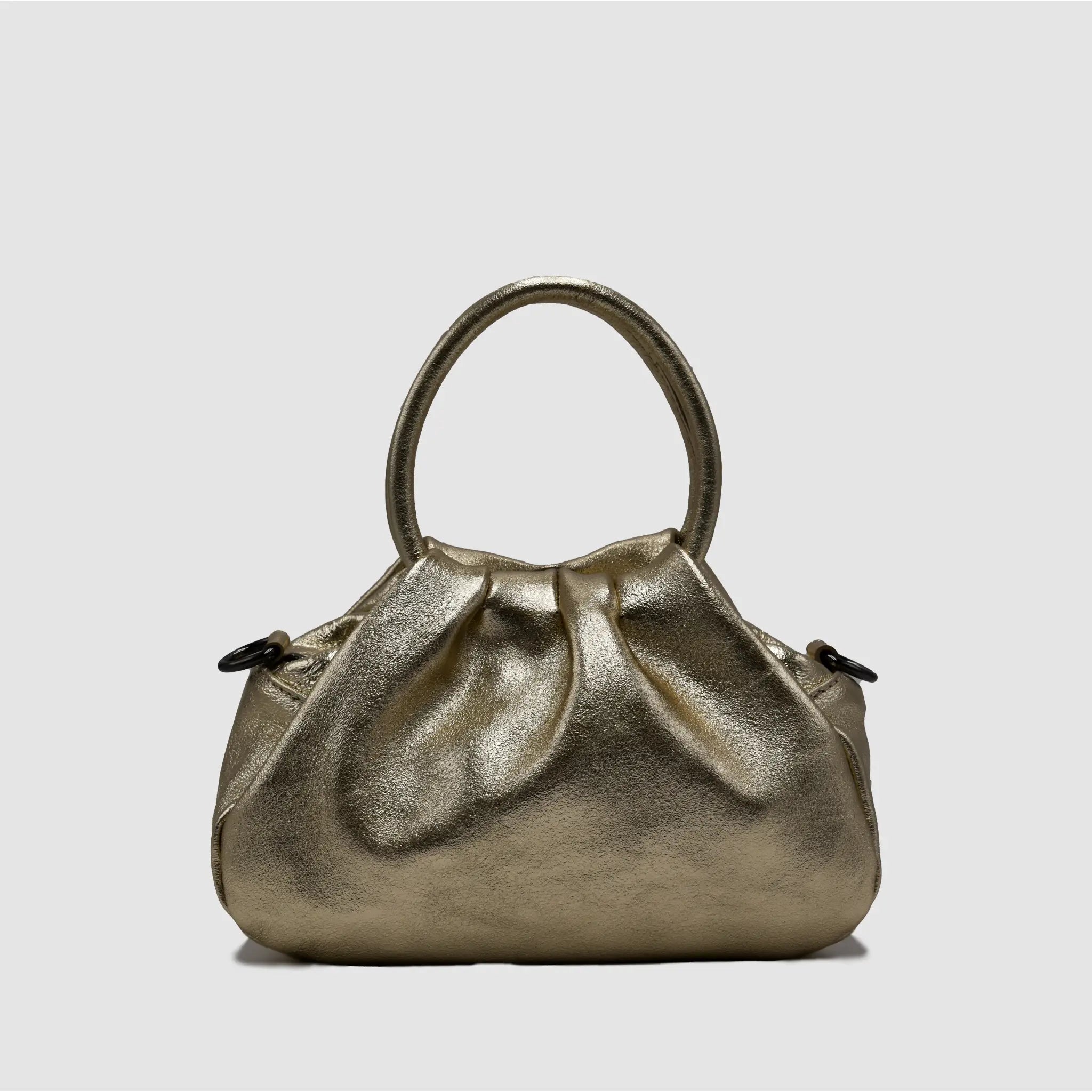PETITE S - Borsa a mano in pelle martellata - GOLD