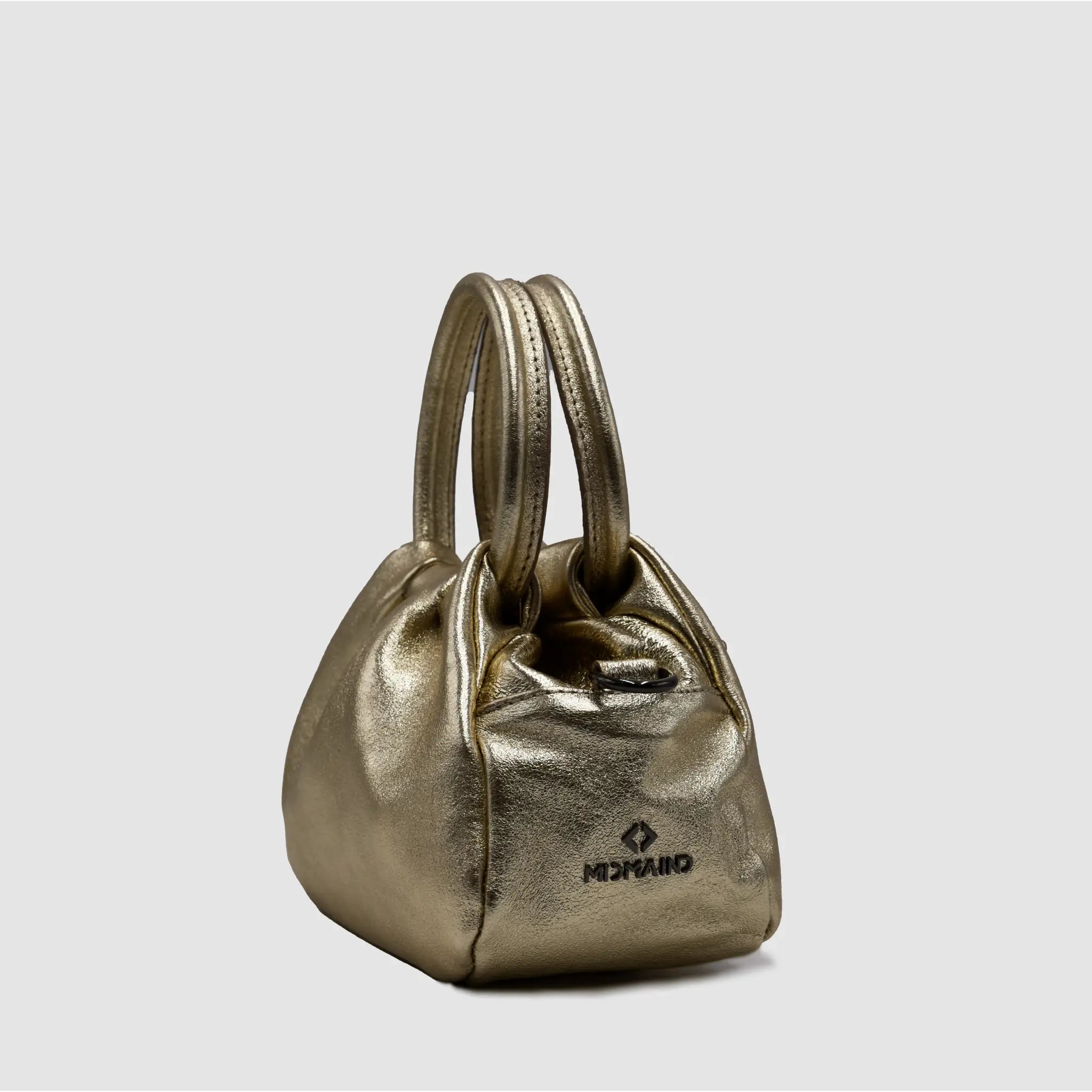 PETITE S - Borsa a mano in pelle martellata - GOLD