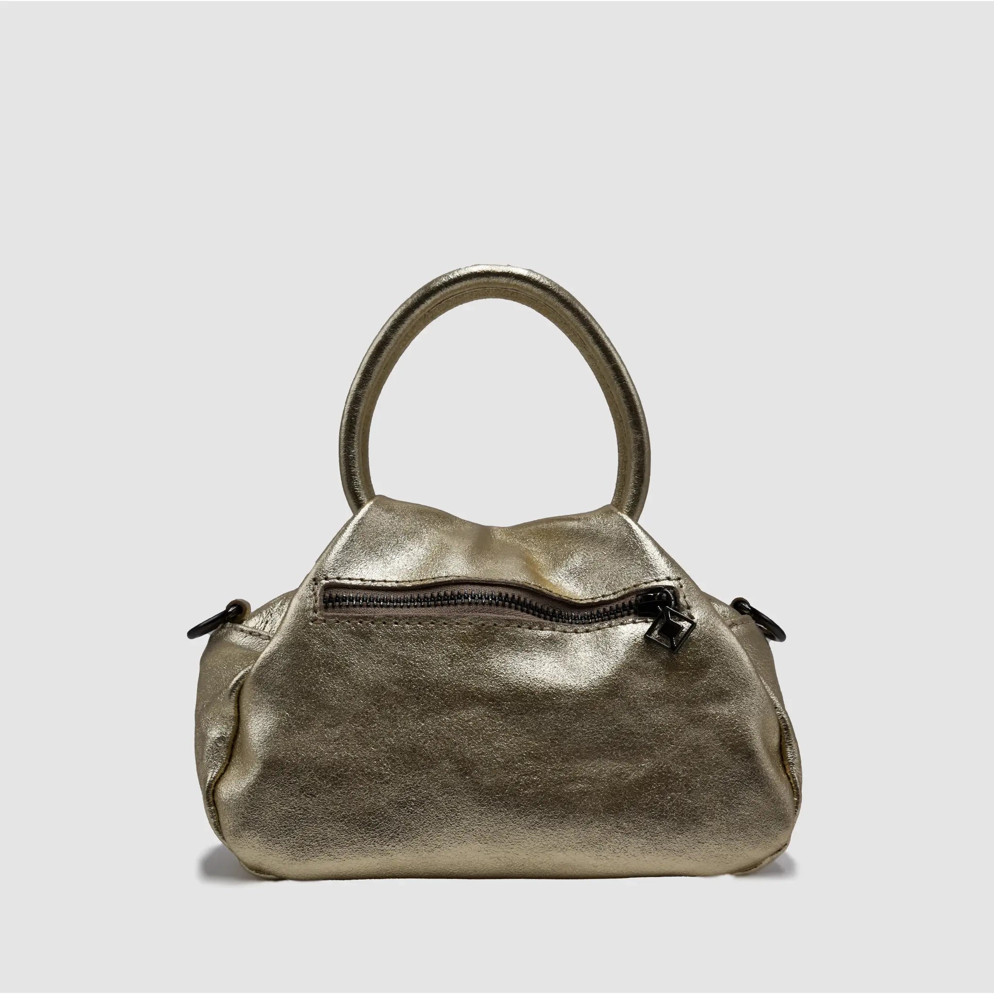 PETITE S - Borsa a mano in pelle martellata - GOLD