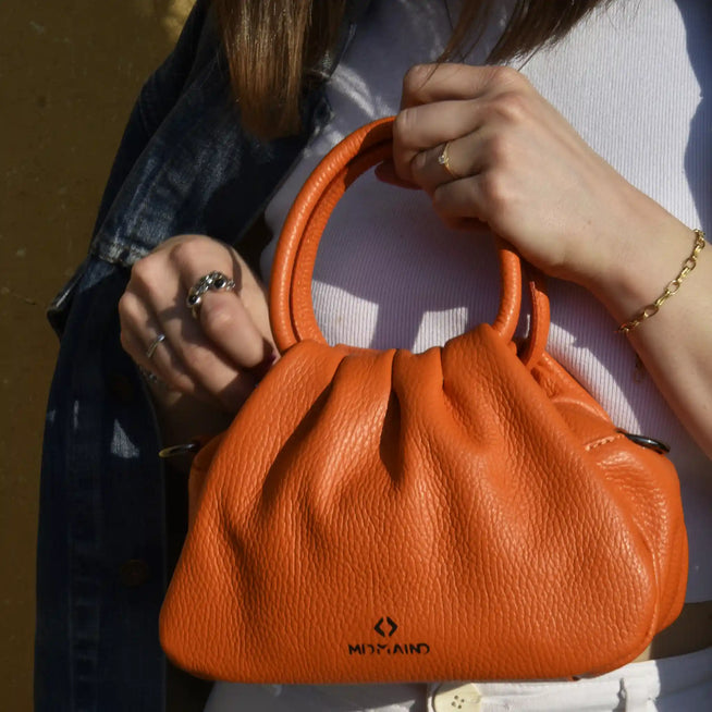 PETITE M - Borsa a mano in pelle - ARANCIONE