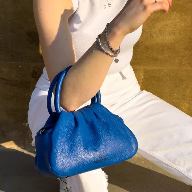 PETITE M - Borsa a mano in pelle - BLU