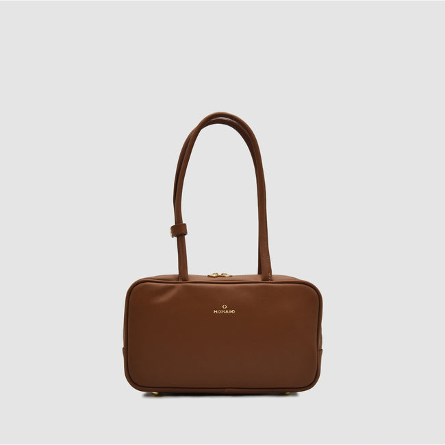 SKIN S - Borsa a spalla in Pelle Sauvage - Cuoio