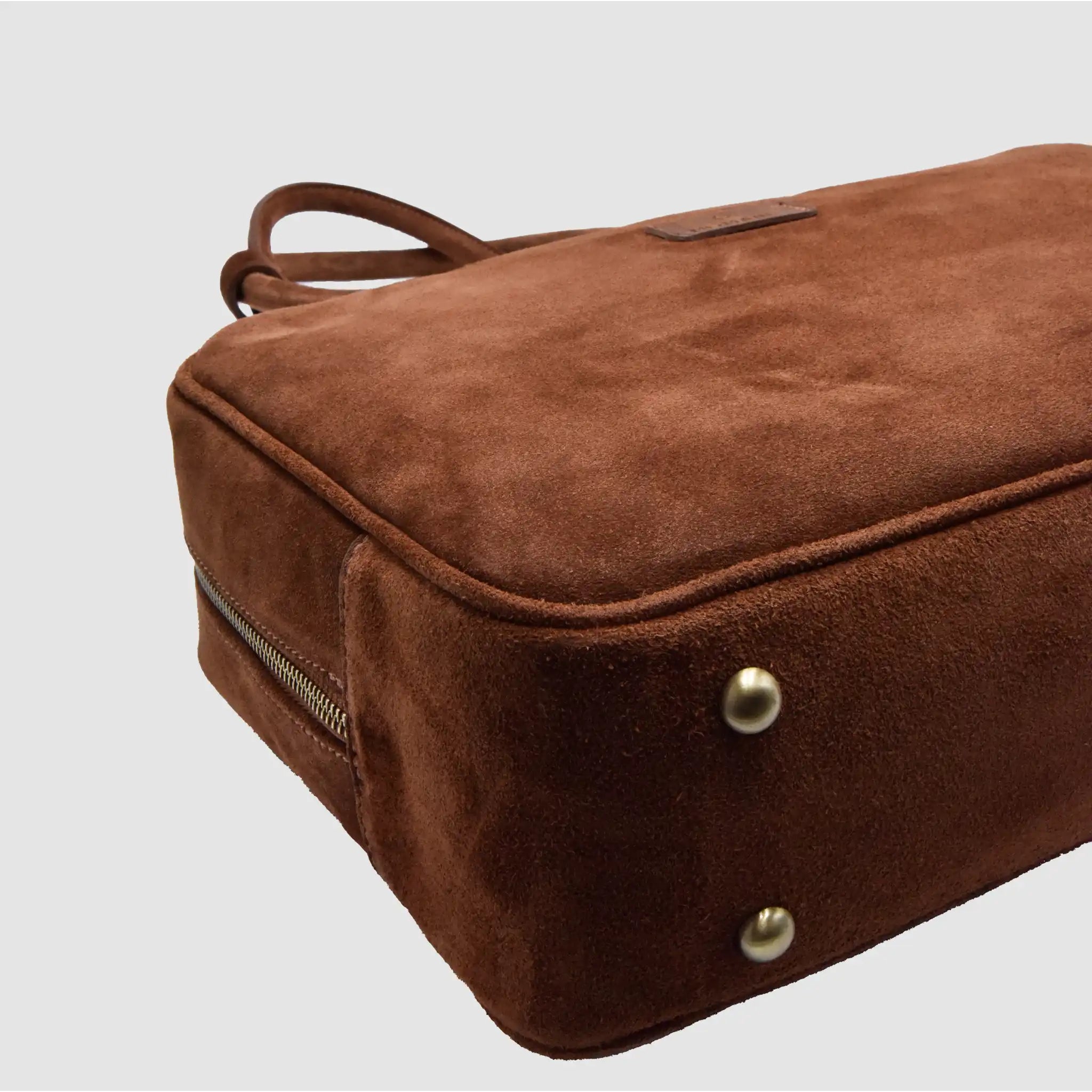 Borsa a Spalla Media in Pelle Suede | SKIN M