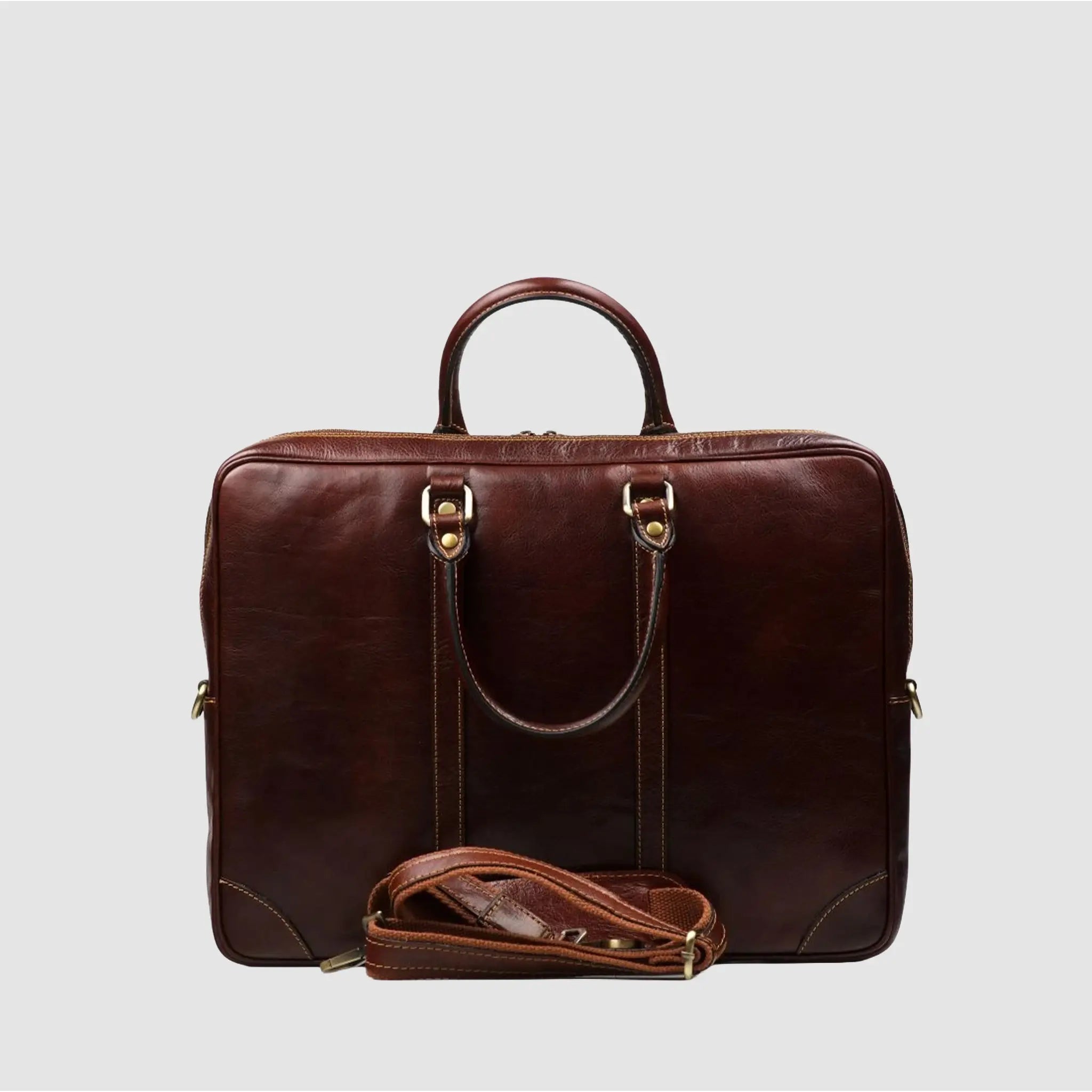 Cartella da Lavoro in Cuoio Pieno Fiore Made in Italy | BUSINESS FOLDER - MIDMAIND™ | BRAND