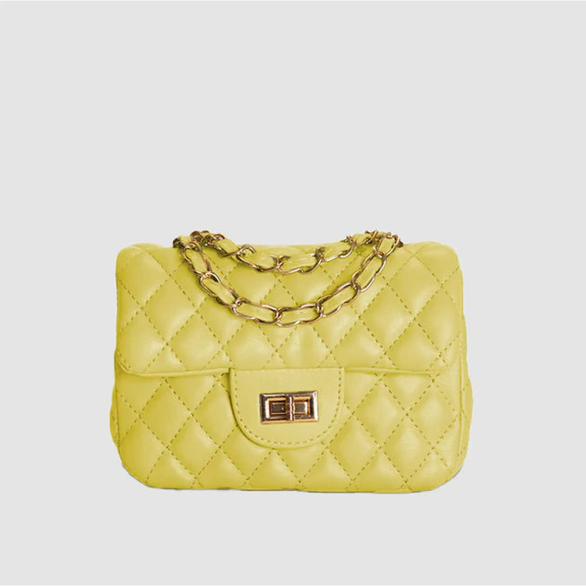 LINEA.7 - Borsa trapuntata a spalla piccola - GIALLO - MIDMAIND™ | BRAND