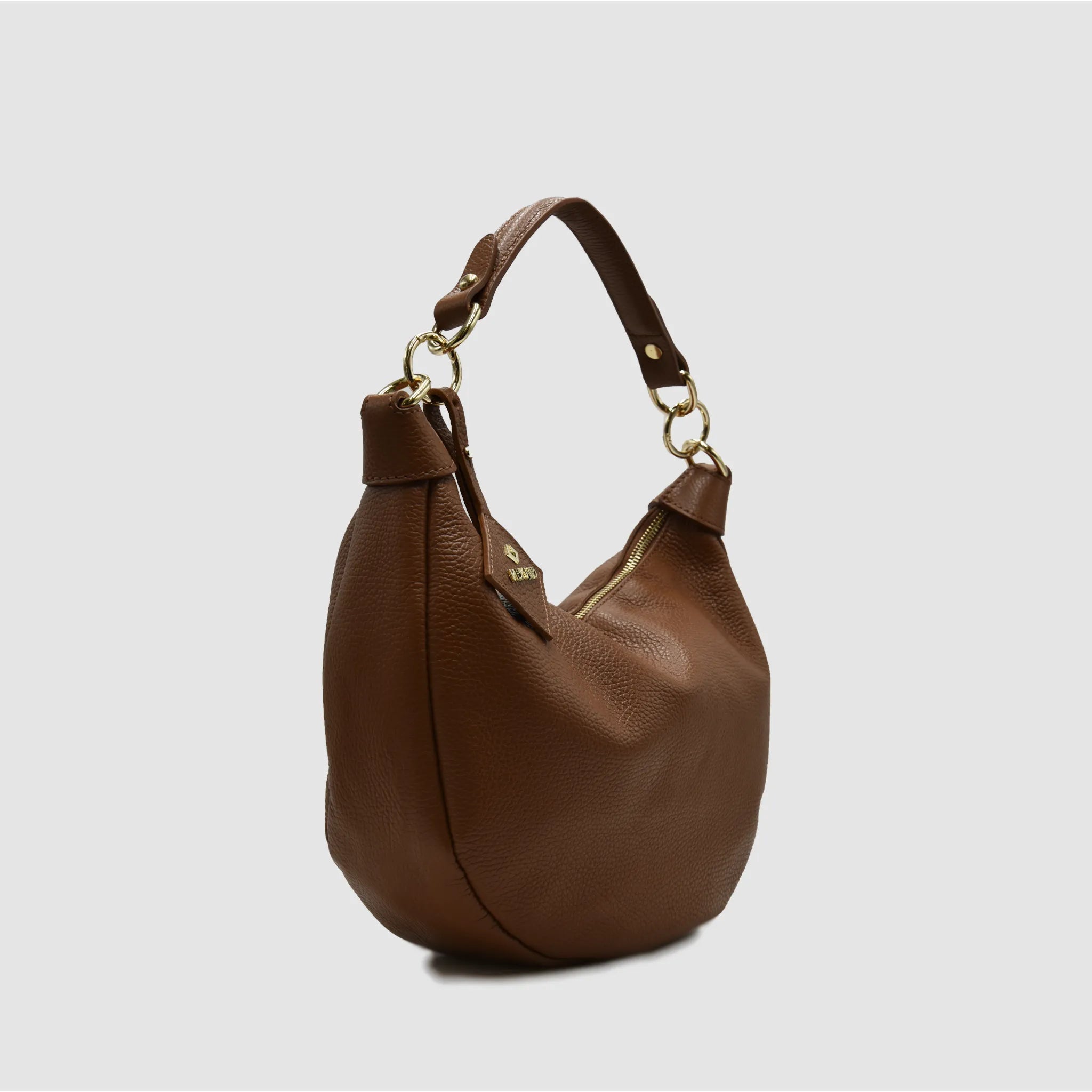MIDMOON - Borsa a spalla hobo in pelle - CUOIO - MIDMAIND™ | BRAND