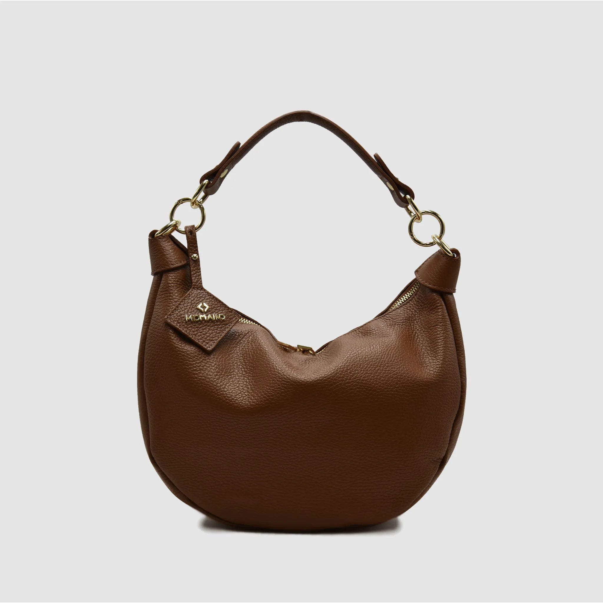 MIDMOON - Borsa a spalla hobo in pelle - CUOIO - MIDMAIND™ | BRAND