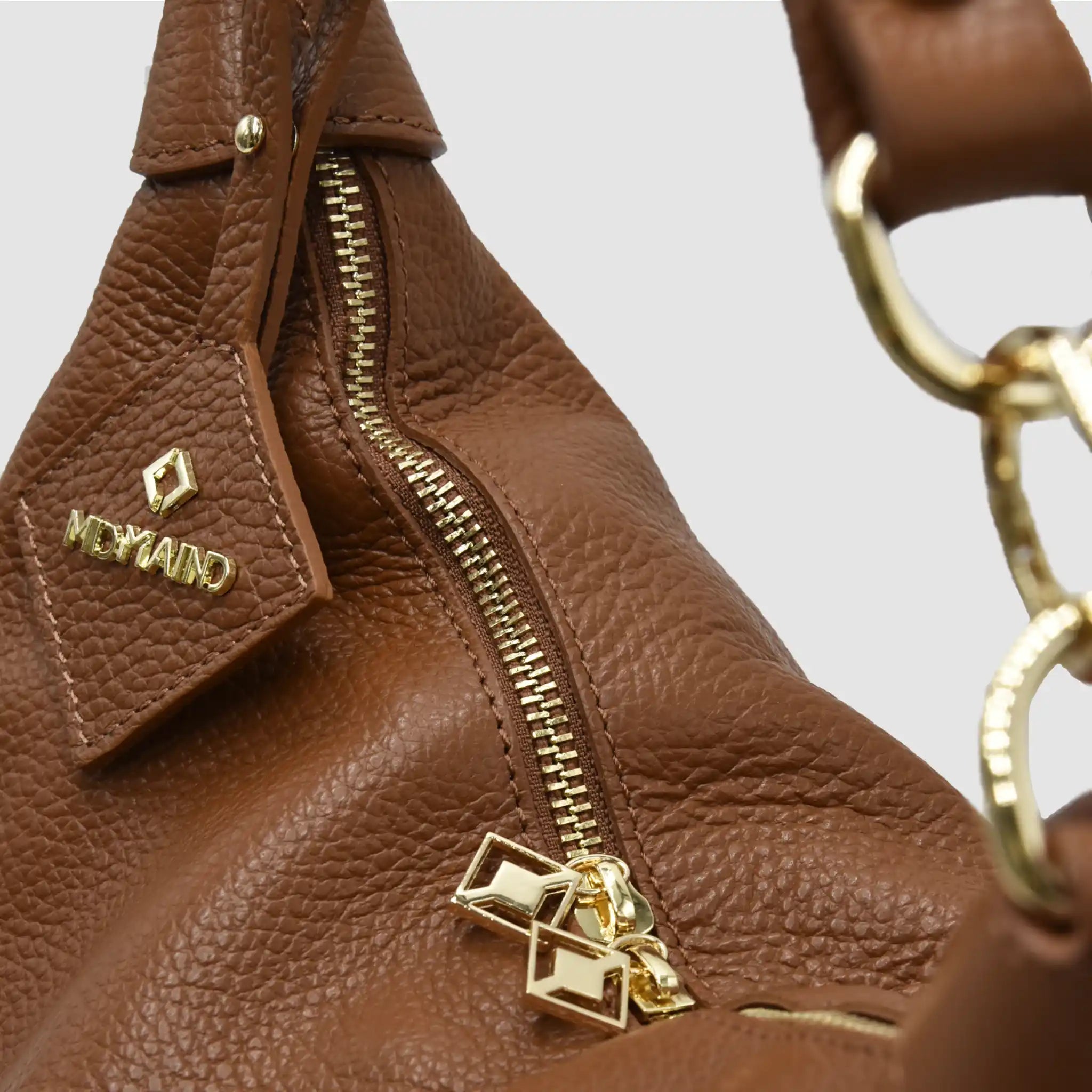 MIDMOON - Borsa a spalla hobo in pelle - CUOIO - MIDMAIND™ | BRAND