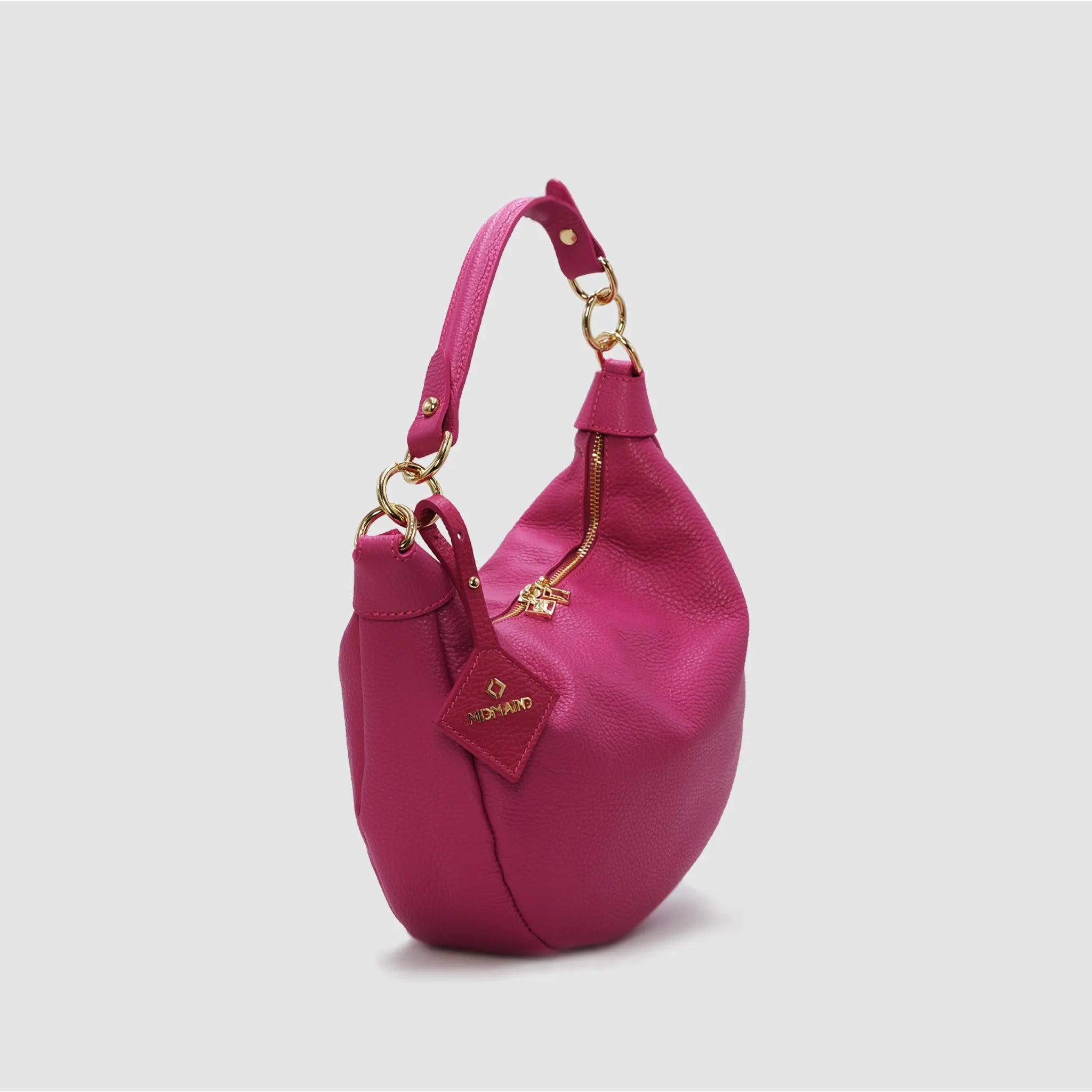 MIDMOON - Borsa a spalla hobo in pelle - FUCSIA - MIDMAIND™ | BRAND