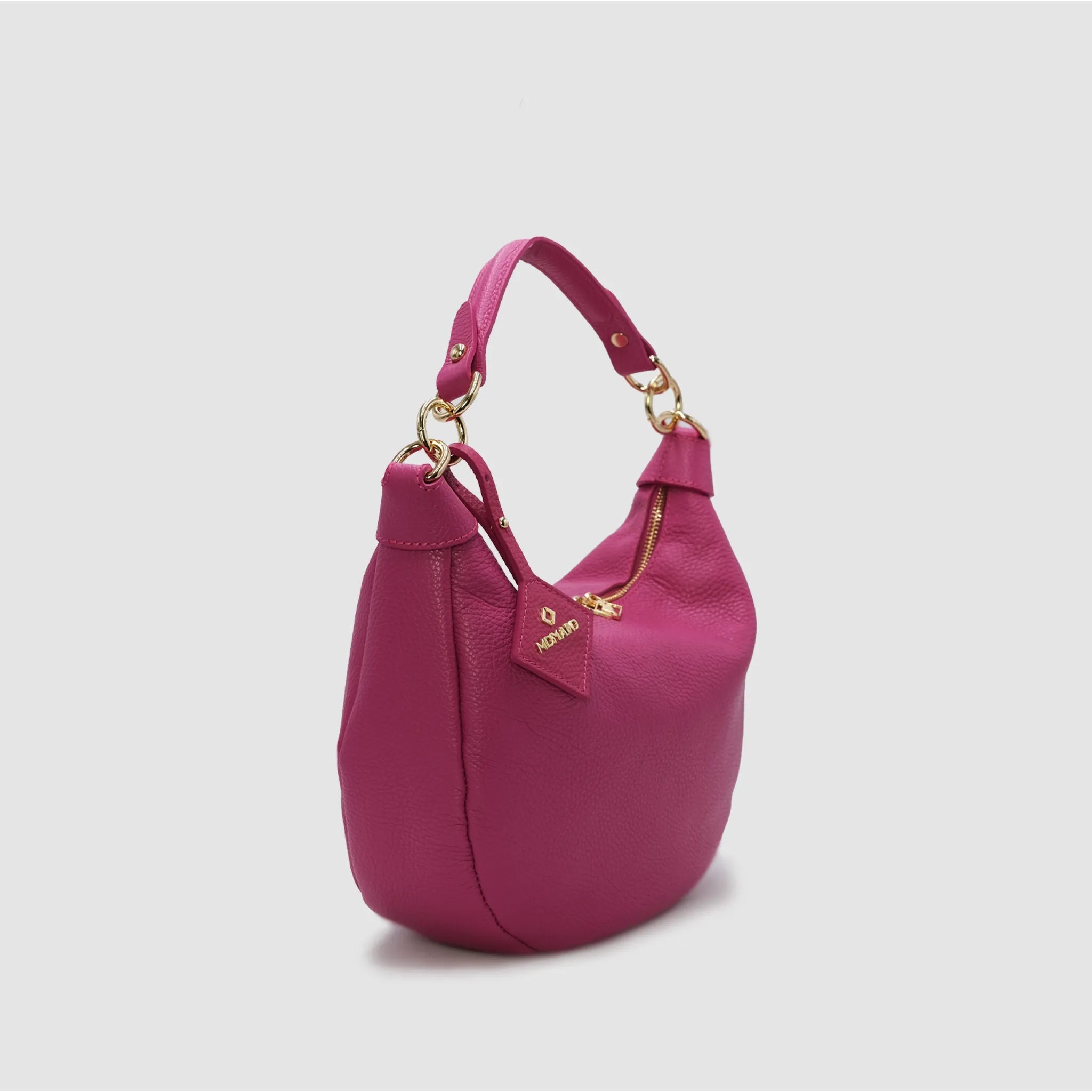 MIDMOON - Borsa a spalla hobo in pelle - FUCSIA - MIDMAIND™ | BRAND