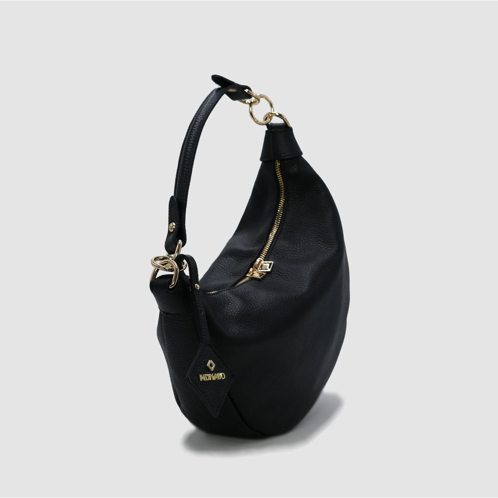 MIDMOON - Borsa a spalla hobo in pelle - NERO - MIDMAIND™ | BRAND