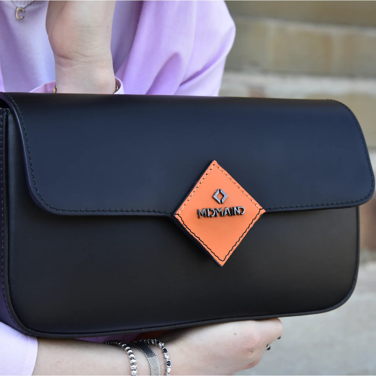 MIND - Borsa baguette in pelle - NERO - MIDMAIND™ | BRAND