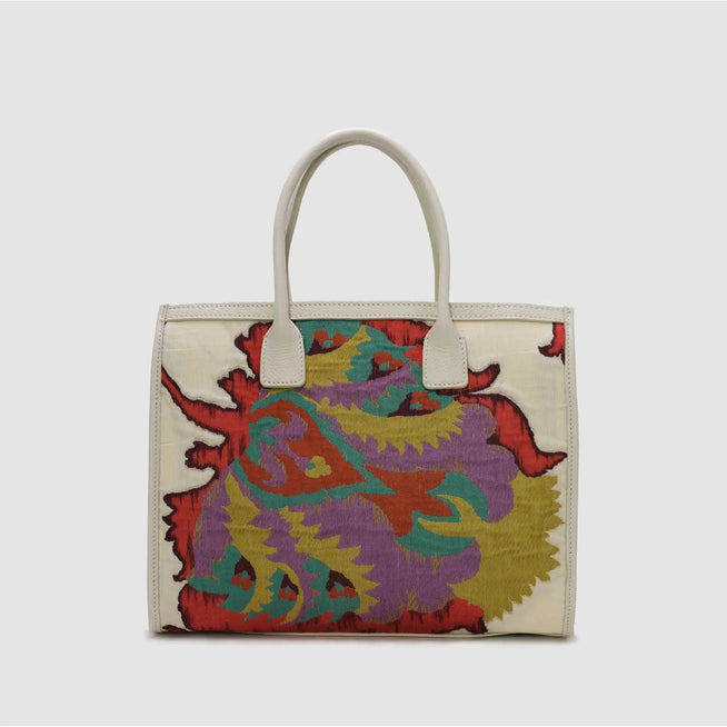 ORDER BLOOM - Borsa city Shopper in Pelle & Tessuto - Limited Edition - MIDMAIND™ | BRAND