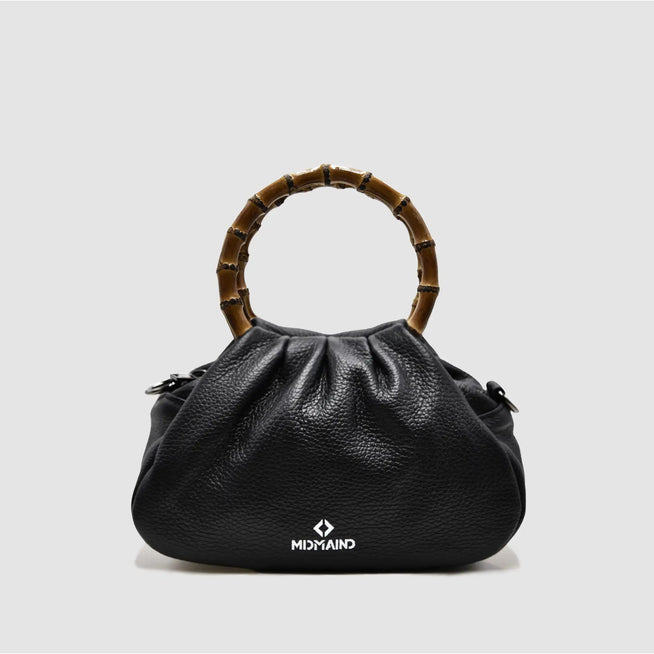 PETITE - Borsa a mano Bamboo in pelle - NERO - MIDMAIND™ | BRAND