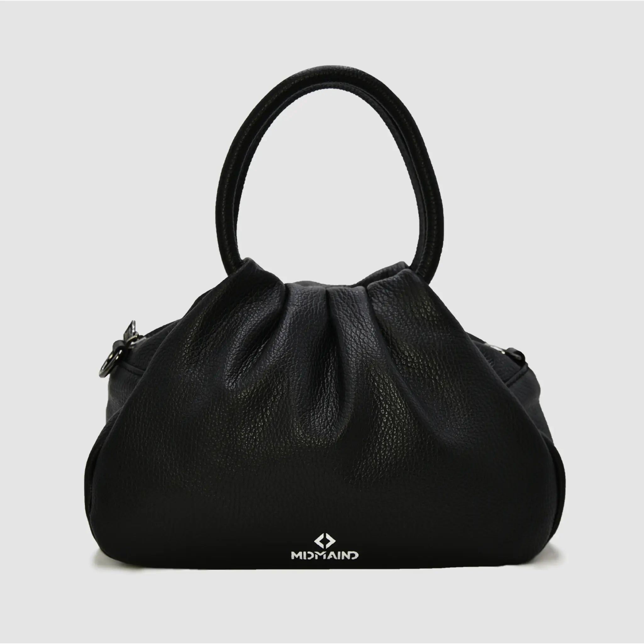 PETITE L - Borsa a mano in pelle martellata - NERO - MIDMAIND™ | BRAND