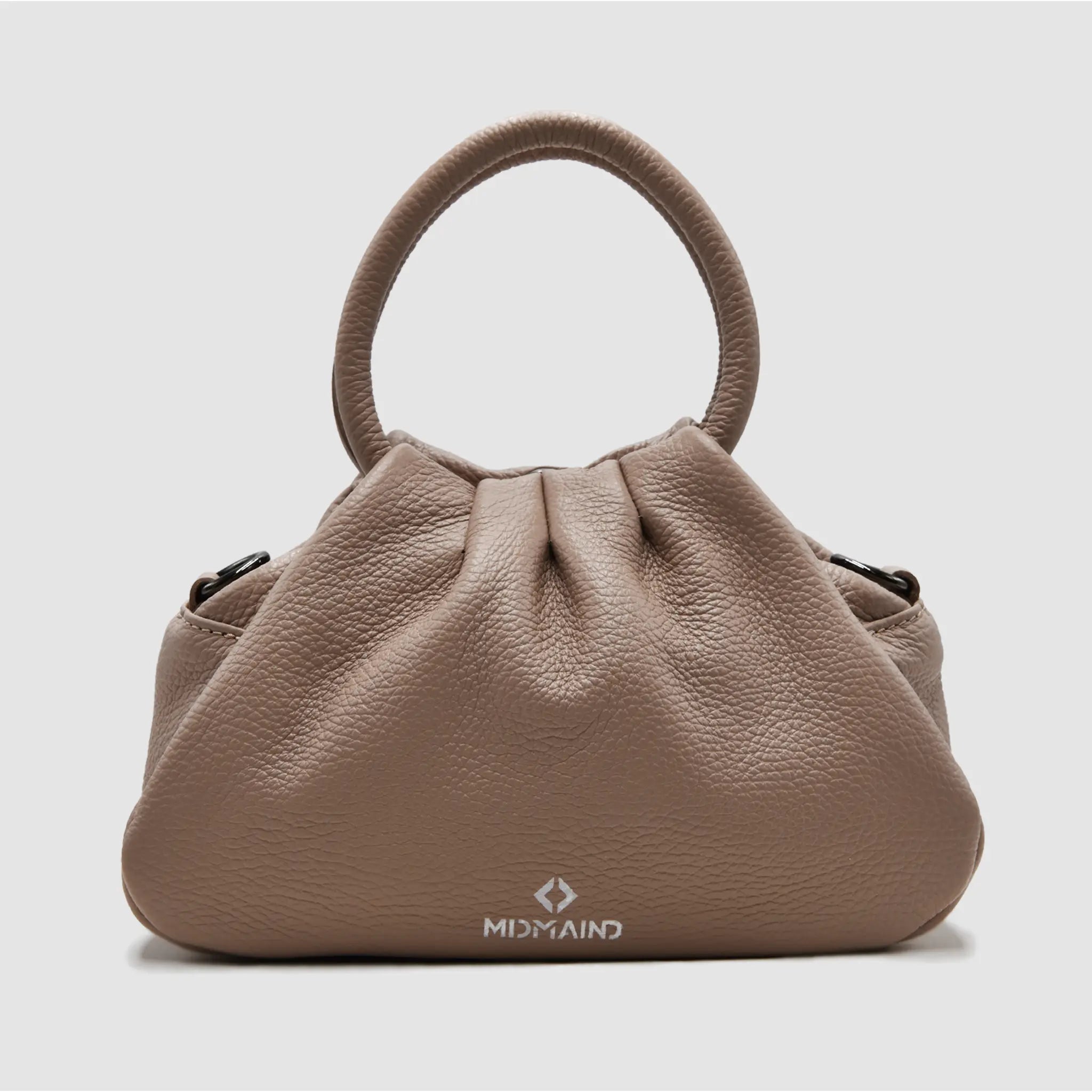 PETITE L - Borsa a mano in pelle martellata - ROSA ANTICO - MIDMAIND™ | BRAND