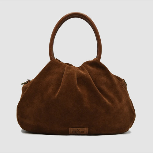 PETITE L - Borsa a mano in Pelle Suede - CANNELLA - MIDMAIND™ | BRAND