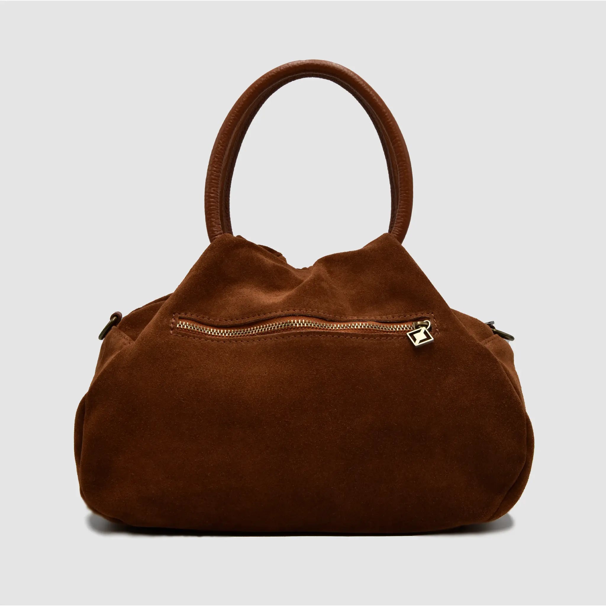 PETITE L - Borsa a mano in Pelle Suede - CANNELLA - MIDMAIND™ | BRAND