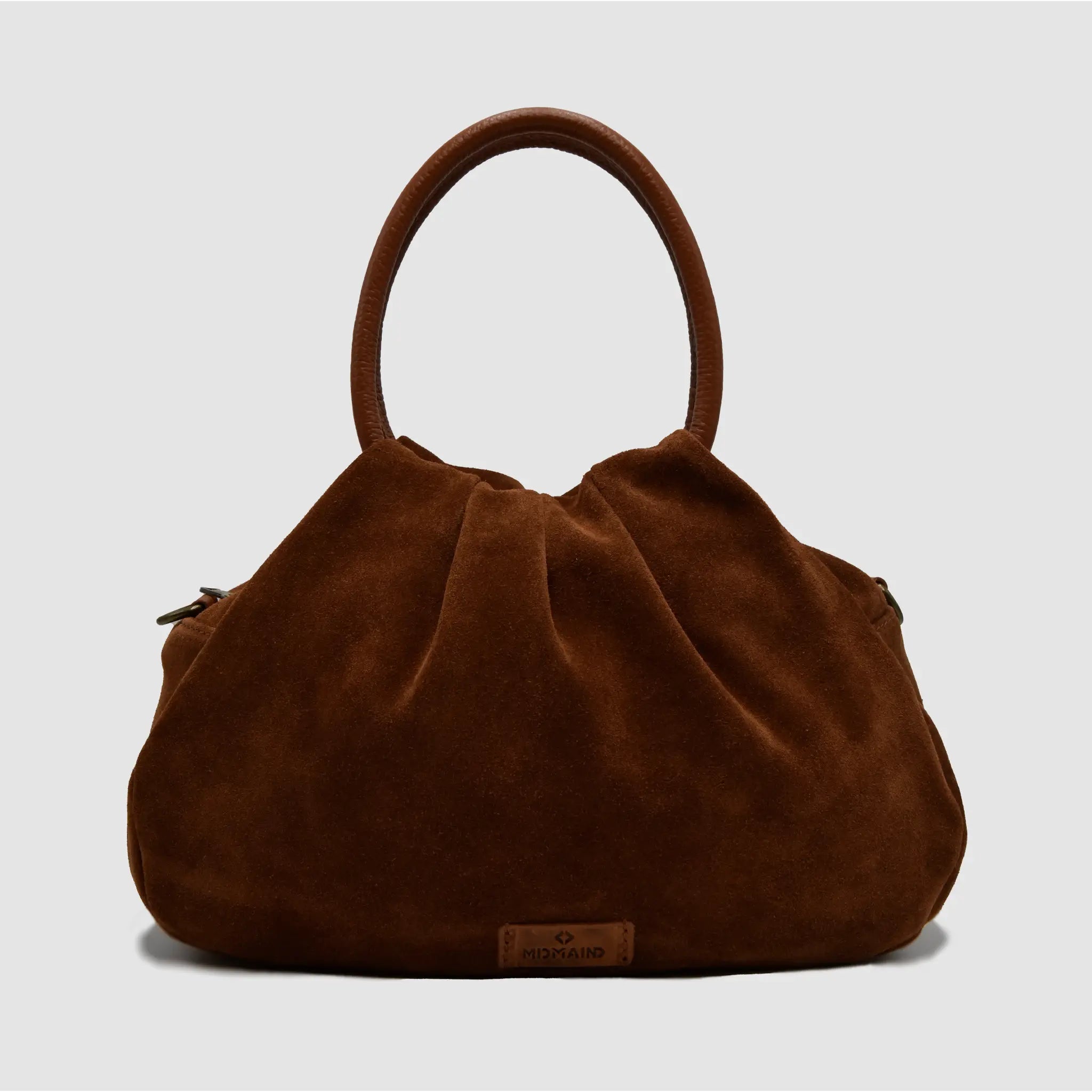 PETITE L - Borsa a mano in Pelle Suede - CANNELLA - MIDMAIND™ | BRAND
