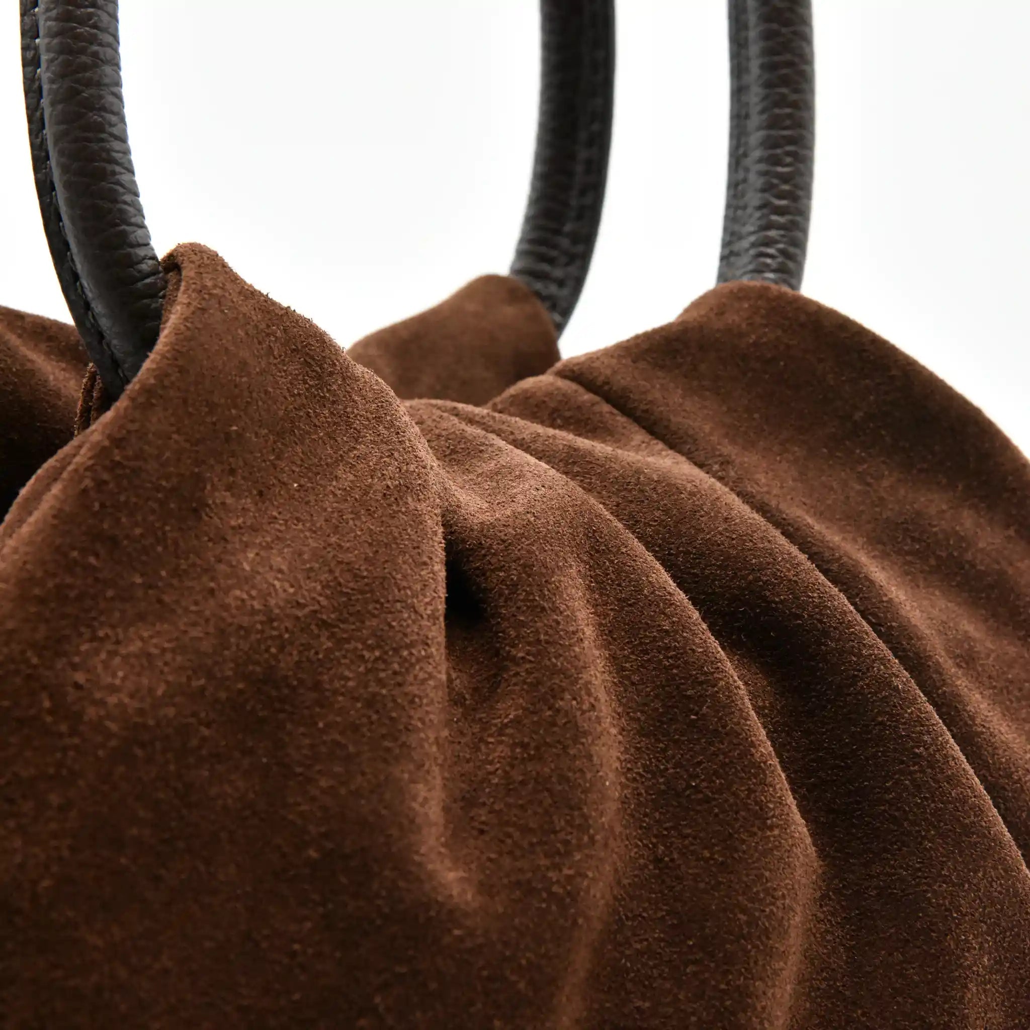 PETITE L - Borsa a mano in Pelle Suede - TESTA DI MORO - MIDMAIND™ | BRAND