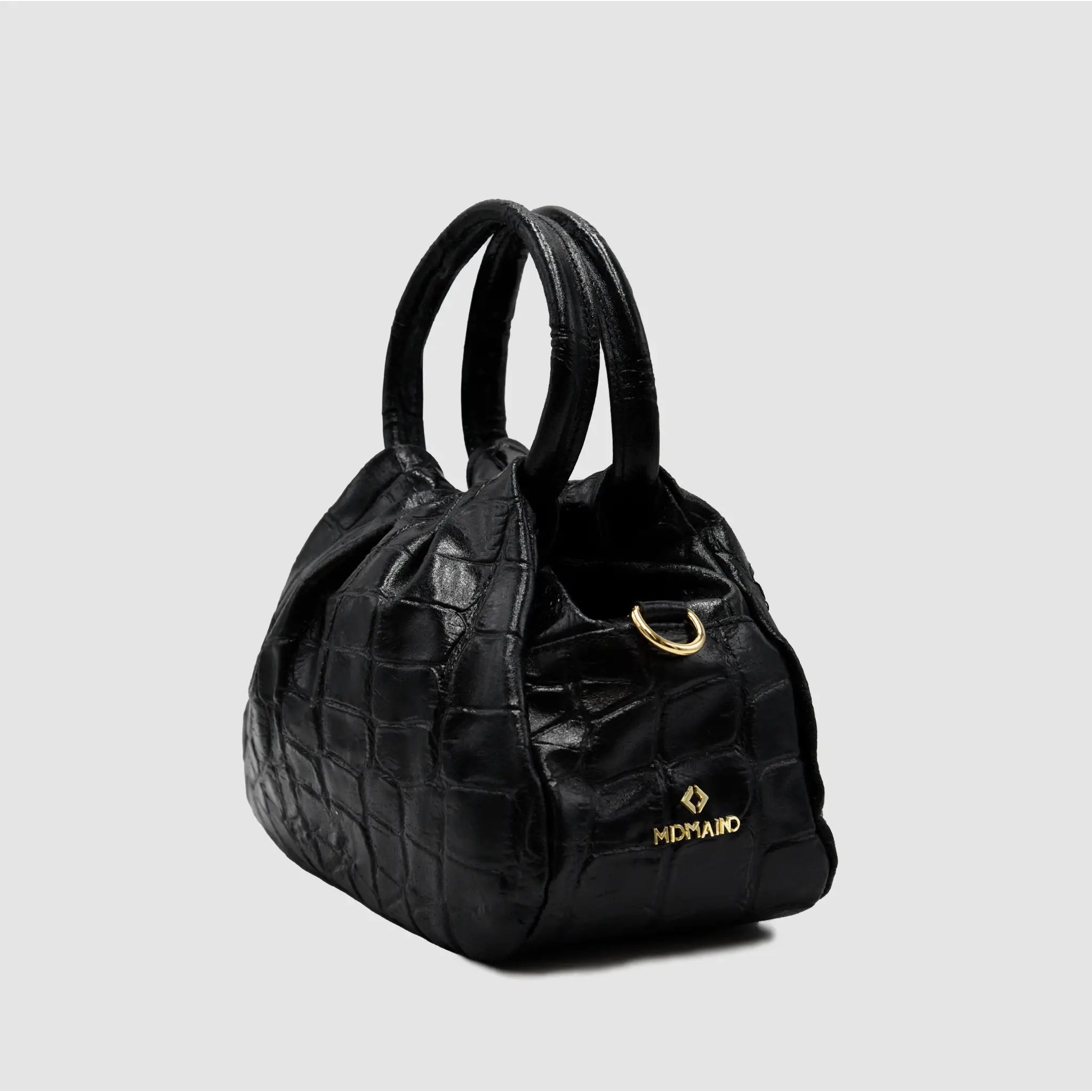 PETITE M - Borsa a mano in Pelle Cocco - NERO - MIDMAIND™ | BRAND