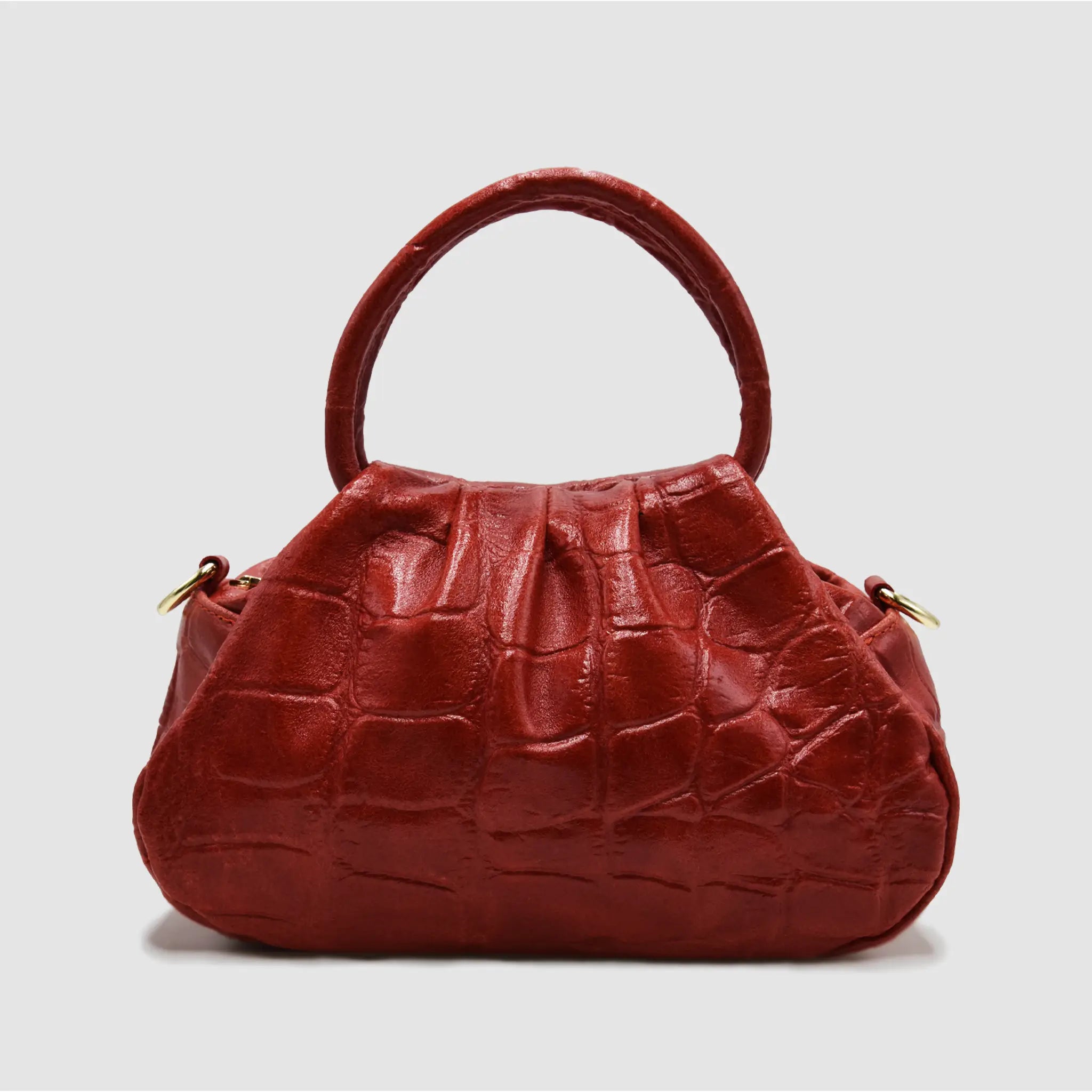 PETITE M - Borsa a mano in Pelle Cocco - ROSSO - MIDMAIND™ | BRAND
