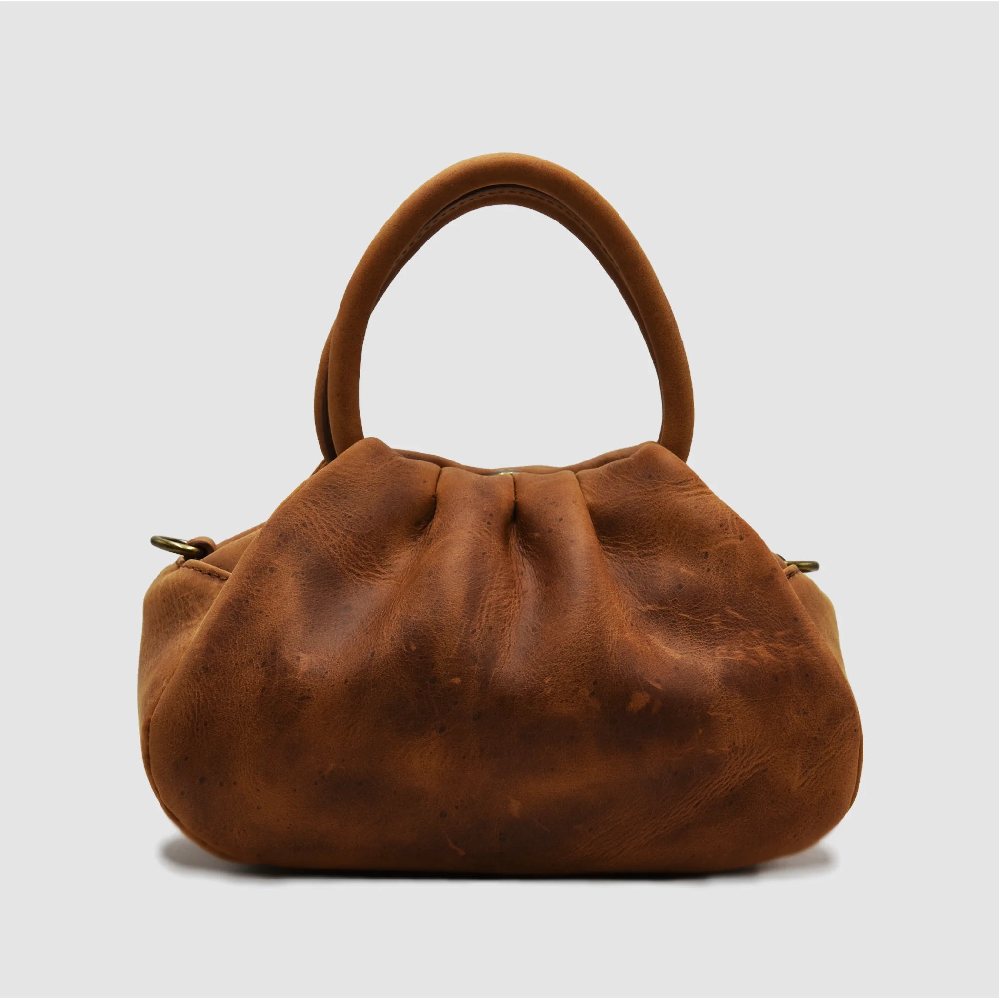 PETITE M - Borsa a mano in Pelle “Crazy Horse” Schiarente - MOCHA - MIDMAIND™ | BRAND