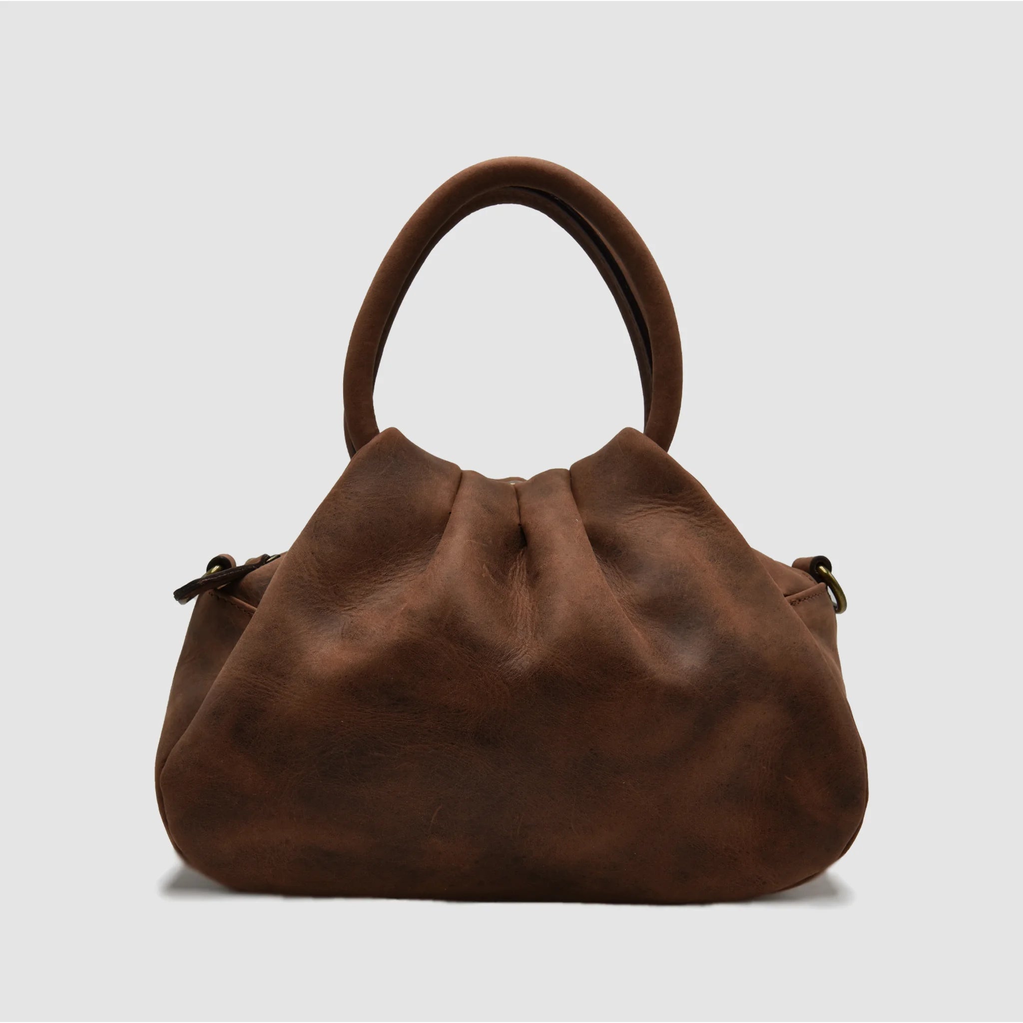 PETITE M - Borsa a mano in Pelle “Crazy Horse” Schiarente - WHISKEY - MIDMAIND™ | BRAND