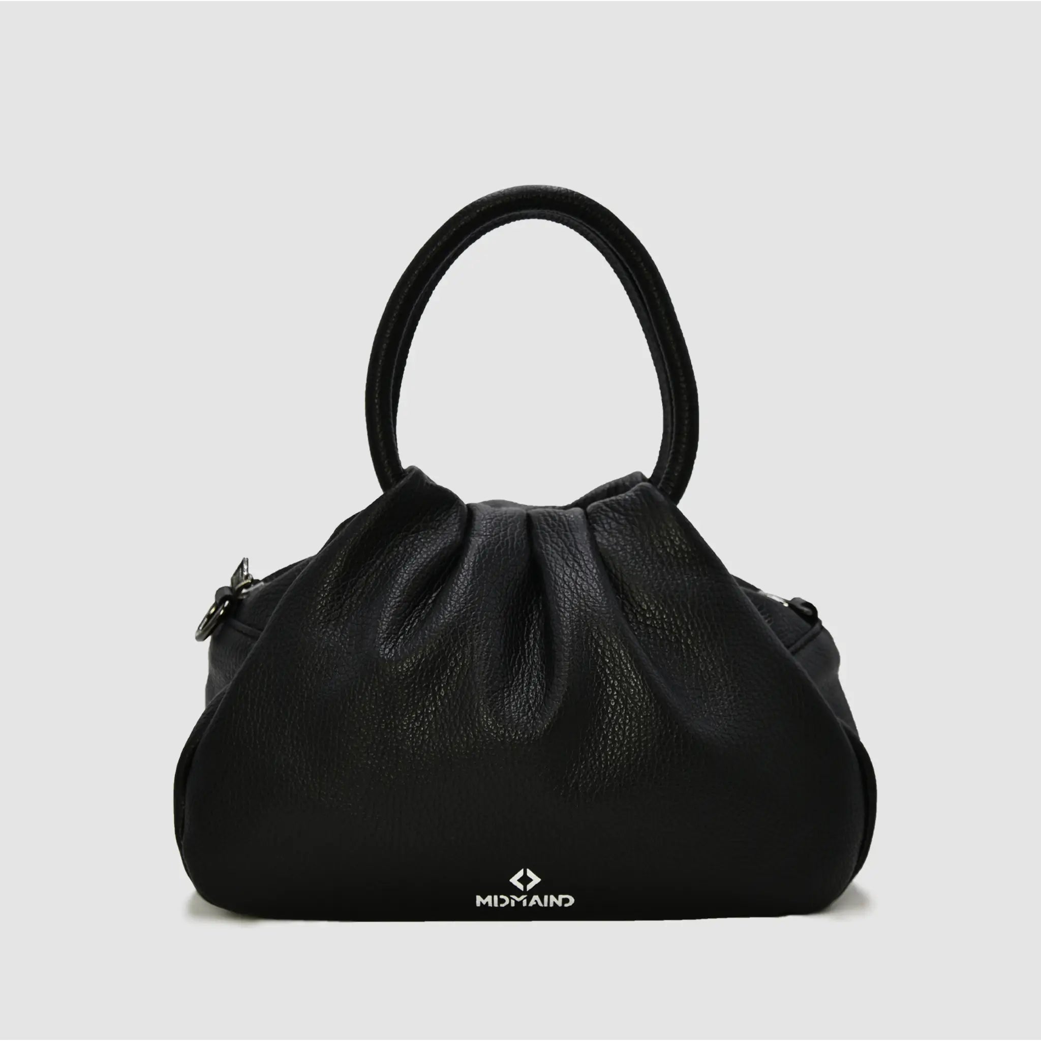 PETITE M - Borsa a mano in pelle martellata - NERO - MIDMAIND™ | BRAND