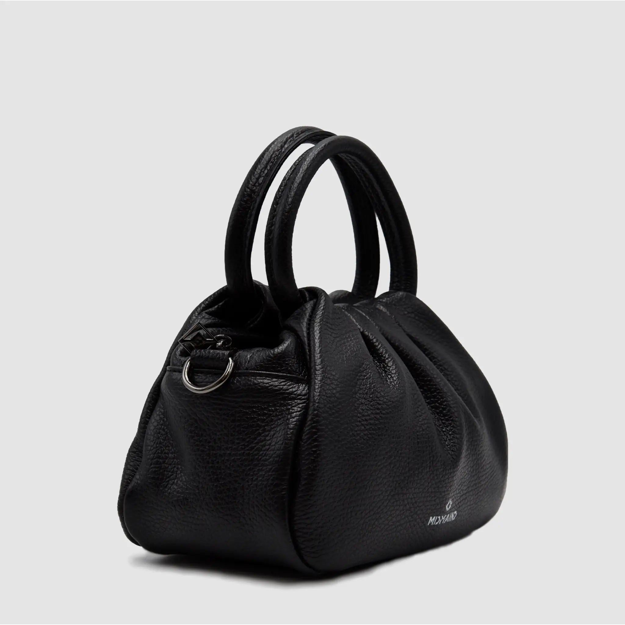 PETITE M - Borsa a mano in pelle martellata - NERO - MIDMAIND™ | BRAND