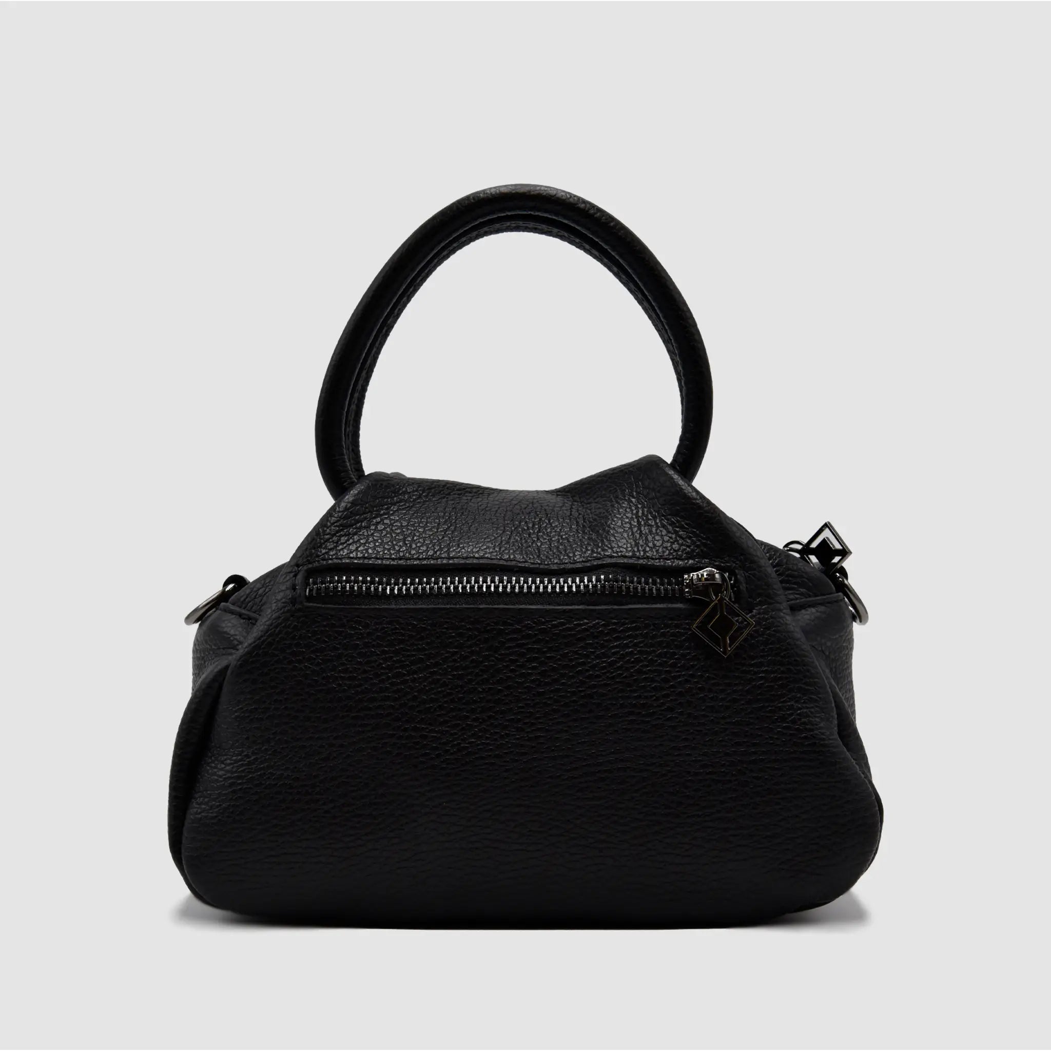 PETITE M - Borsa a mano in pelle martellata - NERO - MIDMAIND™ | BRAND