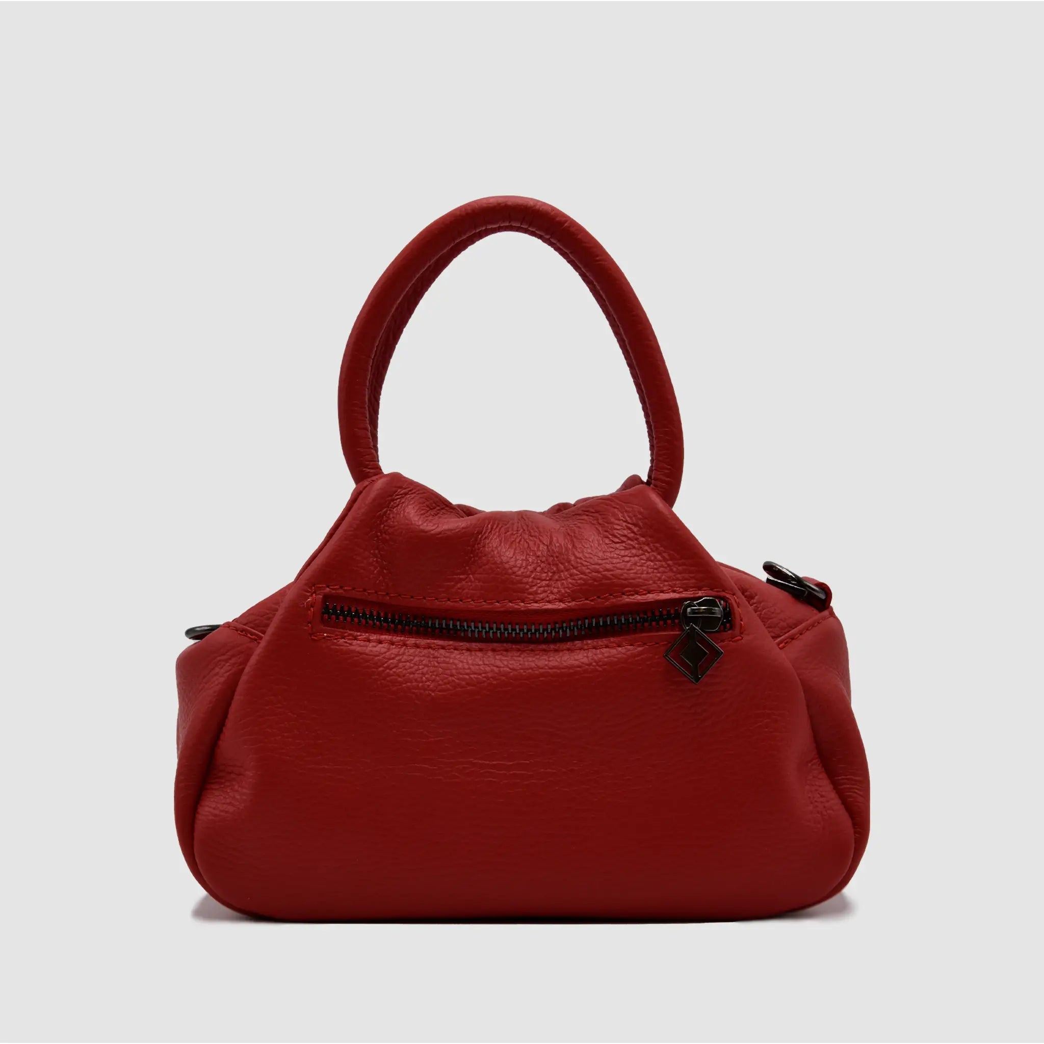 PETITE M - Borsa a mano in pelle martellata - ROSSO - MIDMAIND™ | BRAND